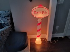 Vtg 1991 Union Products North Pole Candy Cane Blow Mold Christmas Decor 45  