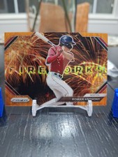 2024 Panini Prizm Roman Anthony #25 Fireworks Orange Pulsar #'D/399 RED SOX'S
