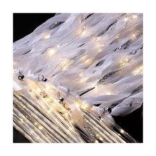 Unittype Wedding Wands Ribbon Streamers with Bells LED Fairy Light up Silk Fa...