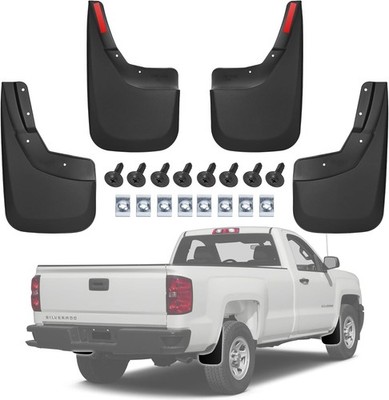 4 Pack Truck Mud Flaps for Chevy Silverado 1500 2014-18, 2019 LD, 2500/3500