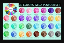 30 Colors Natural Mica Powder Pigment Lot Epoxy UV Resin Art Soap Making Slime