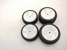 Jconcepts Fuzz Bite 1/10 2wd Buggy Carpet Tires - Wide Fronts - 12mm hex Wheels