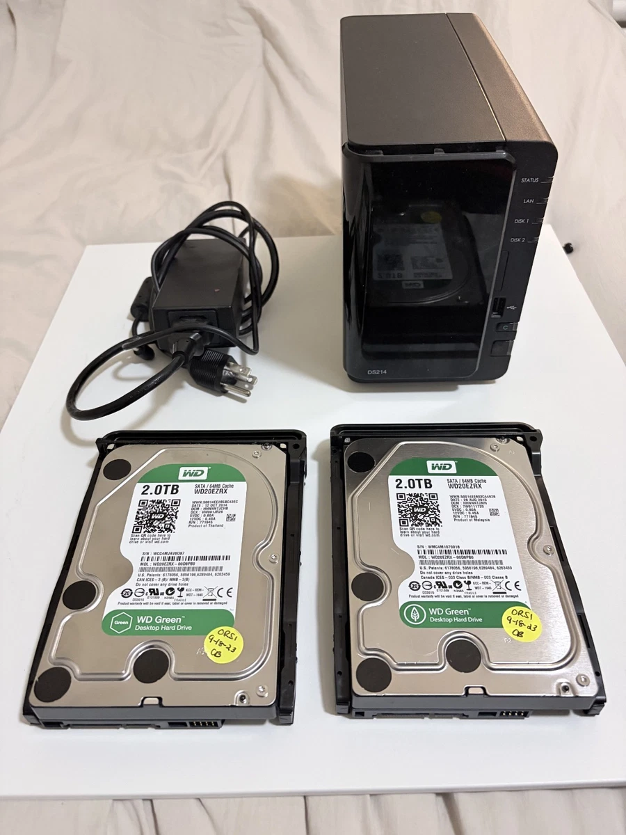Synology 2TB Storage Capacity Network Attached Storage 2 Bays for