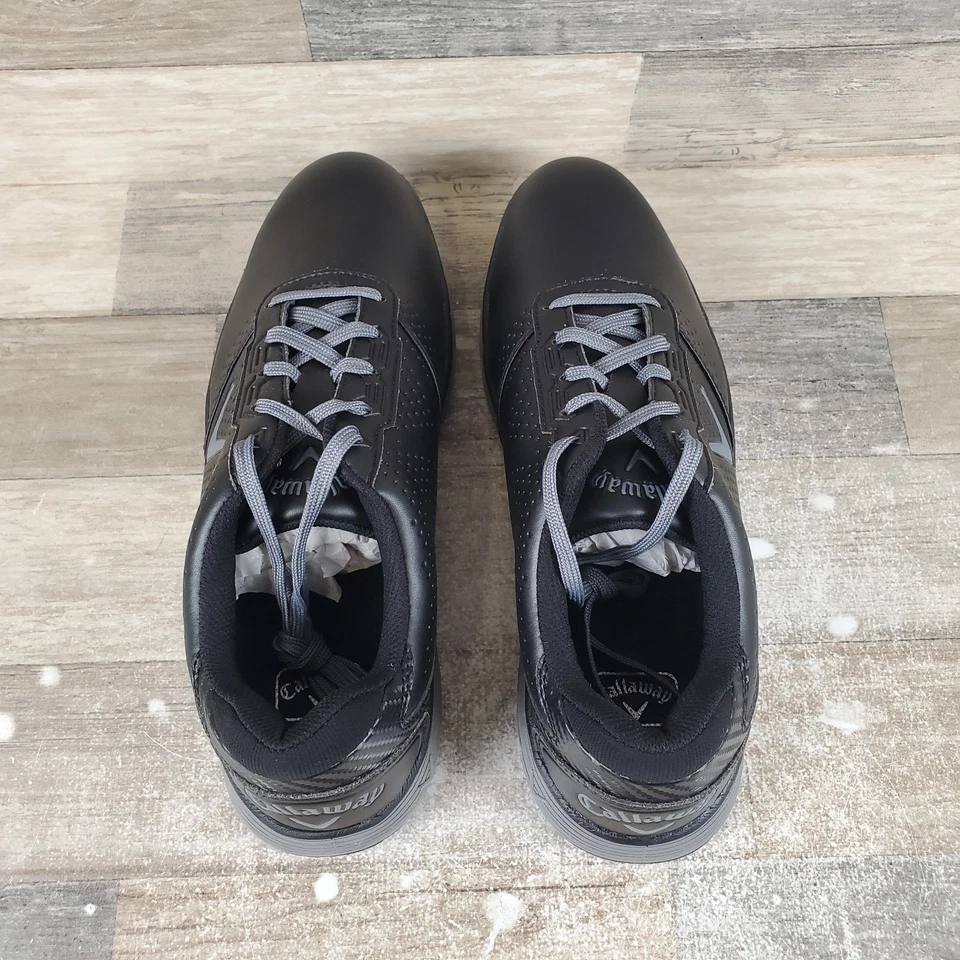 Callaway Balboa Mens Golf Cleats Sz 11 Black Leather Lace Up Round Toe Shoes - Image 4 of 4