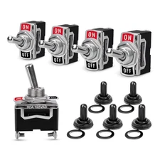 90012E Heavy Duty Rocker Toggle 15A 250V 20A 125V SPST 2Pin ON/Off Switch Metal 