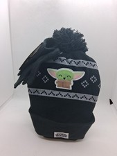 Star Wars Boys The Mandalorian Chibi Baby Yoda Beanie And Gloves Set Youth OSFM