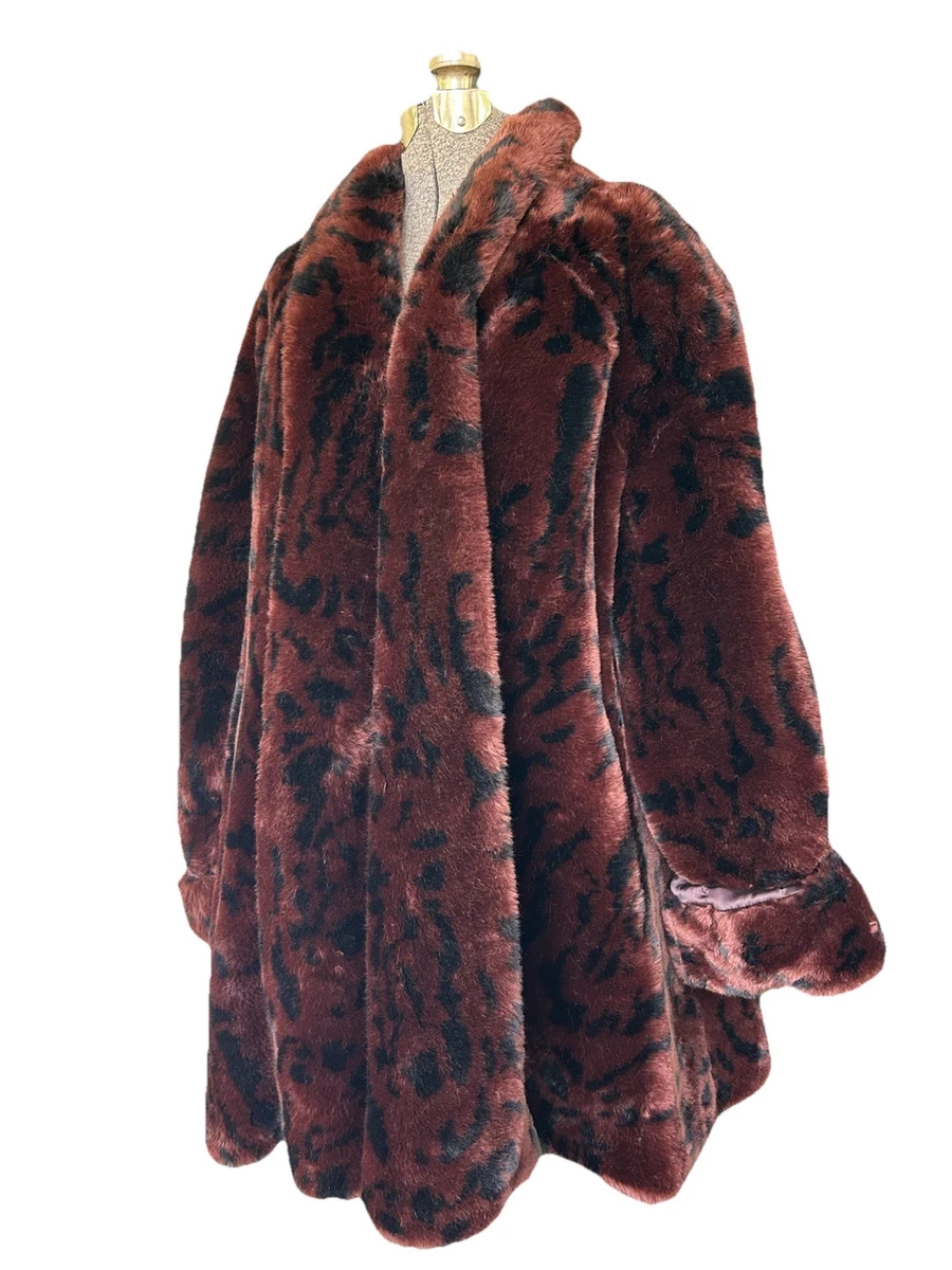 Leopard Faux Fur Coats Vintage Coats, Jackets & Vests for Women