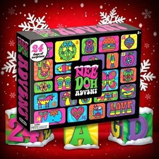 Nee Doh Advent Calendar 24 Days of Surprises Mystery Collectible Toy Set