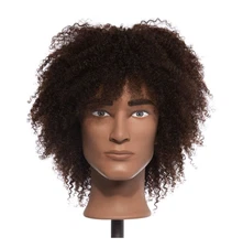 Pivot Point Cameron Mannequin Head 100% Human Hair Cosmetology Training Curly