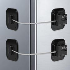 Refrigerator Lock, Heavy Duty Fridge Lock,Child Proof Cabinet Locks,Easy Inst...