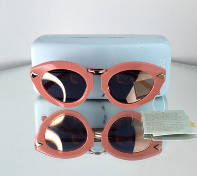 RARE Karen Walker ''Lunar Flowerpatch'' Cat Eye Sunglasses Pink/Bronze W/ Case