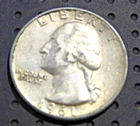 1960 P Washington Quarter, Silver melt value is  roughly $16.50 to $16.90