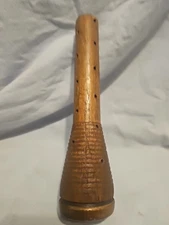 Antique Wooden Rustic Bobbin Beehive Spindle Industrial Primative Brown