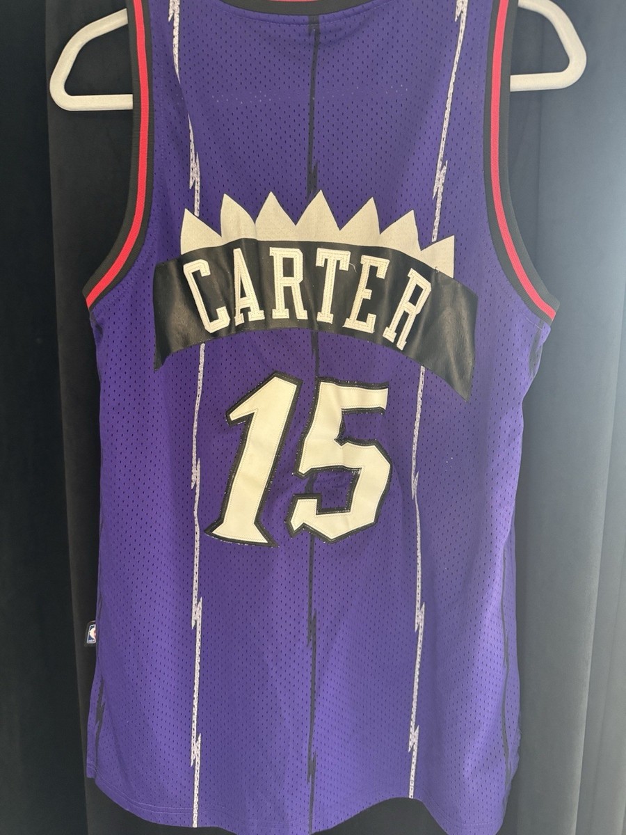 Vtg Nike Toronto Raptors Vince Carter #15 Purple Dinosaur Jersey