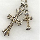 Cross 925 Sterling Silver Chain CZ Necklace 3.2g — photo 3