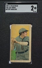 1909-11 T206 JOE TINKER - BAT OFF SHOULDER - POLAR BEAR BACK - SGC 2