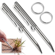 2 Pack Long Pry Bar Tool 5 Edc Pocket Prybar With Deep Carry Clip Keychain E
