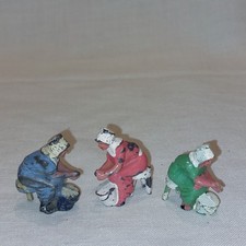 Vintage 1930s-1950s John Hill 1/32 lead seated 'Farmer's Daughter' milkmaids x3