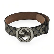 Gucci GG Supreme Blondie Brown Blue Belt Size 70 28 601254
