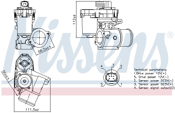 NISSENS-OE 98347-OE EGR Valve for FORD