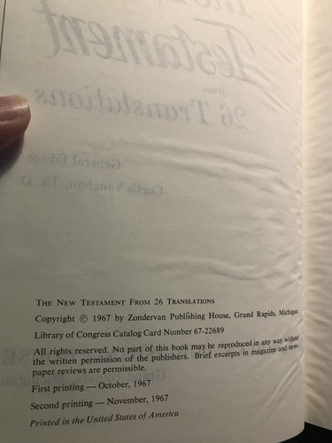 The New Testament from 26 Translations by Curtis Vaughan (1967, Hardcover) NEW - Picture 5 of 11