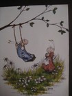 1973 vintage greeting card Plumo & Friends BIRTHDAY Plumo Swinging & Friend — photo 2