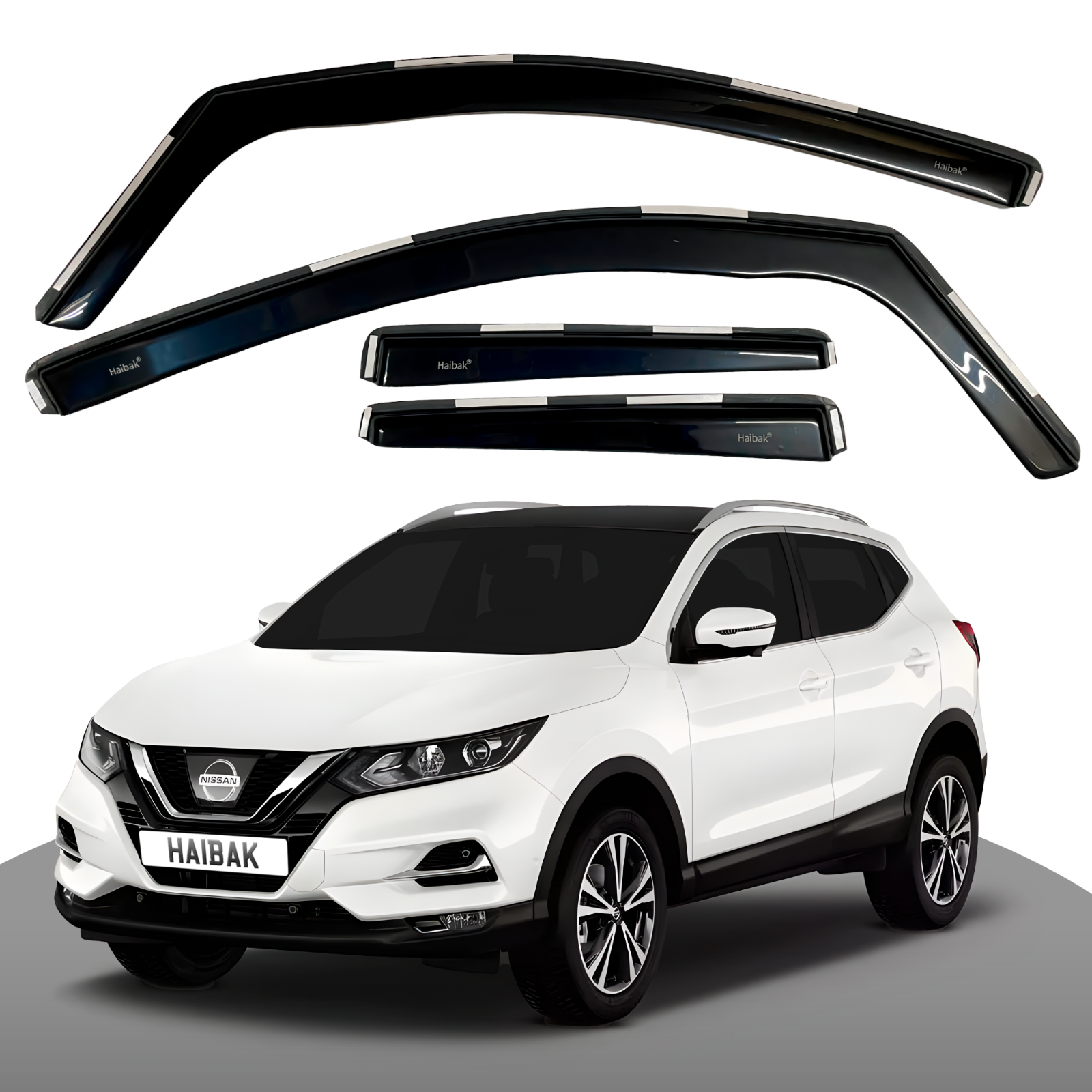 Nissan Qashqai 20142021 MK2 5 Doors SUV Haibak Wind Deflectors 4pc