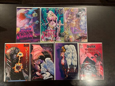 Dark Utopia 1-7 Tim Vigil VHTF #2, #3 Signed NM Rebel Studios Comic Art Series