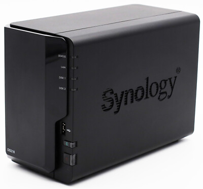 Synology DS218 2-Bay-Desktop-NAS-Gehäuse 2GB DDR4 RAM