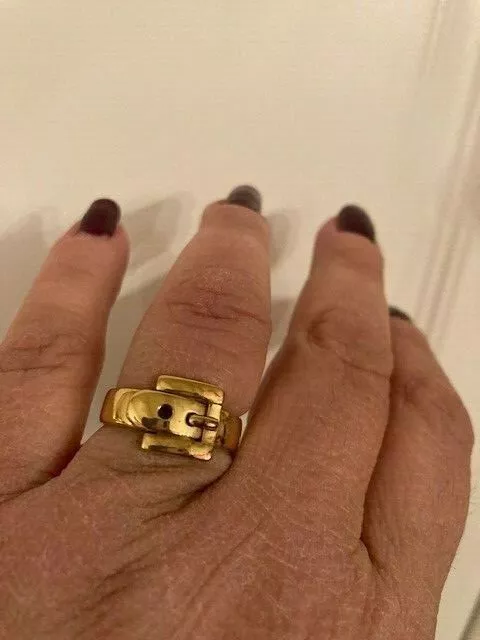 Michael Kors Gold-Tone Belt Ring- Adorable