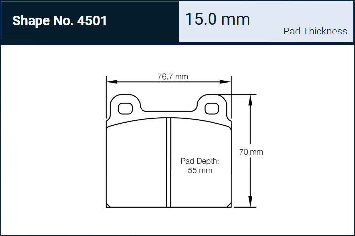 Pagid Brake Pad Set, NEW 4501 RS 42, Classic Alfa Romeo Ferrari Mercedes Porsche