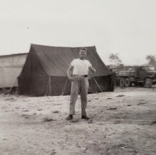 1942 WWII Photo US Soldier's Tents on Base at Baer Field Indiana Personalized