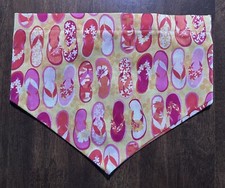 Hawaii Print Dog Bandana Adjustable, Size 24 Neck 10 Round Cute Reversable New