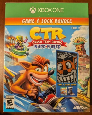 CTR Crash Team Racing Nitro Fueled (XBOX ONE) - RARE Sealed Box Set with Socks!!