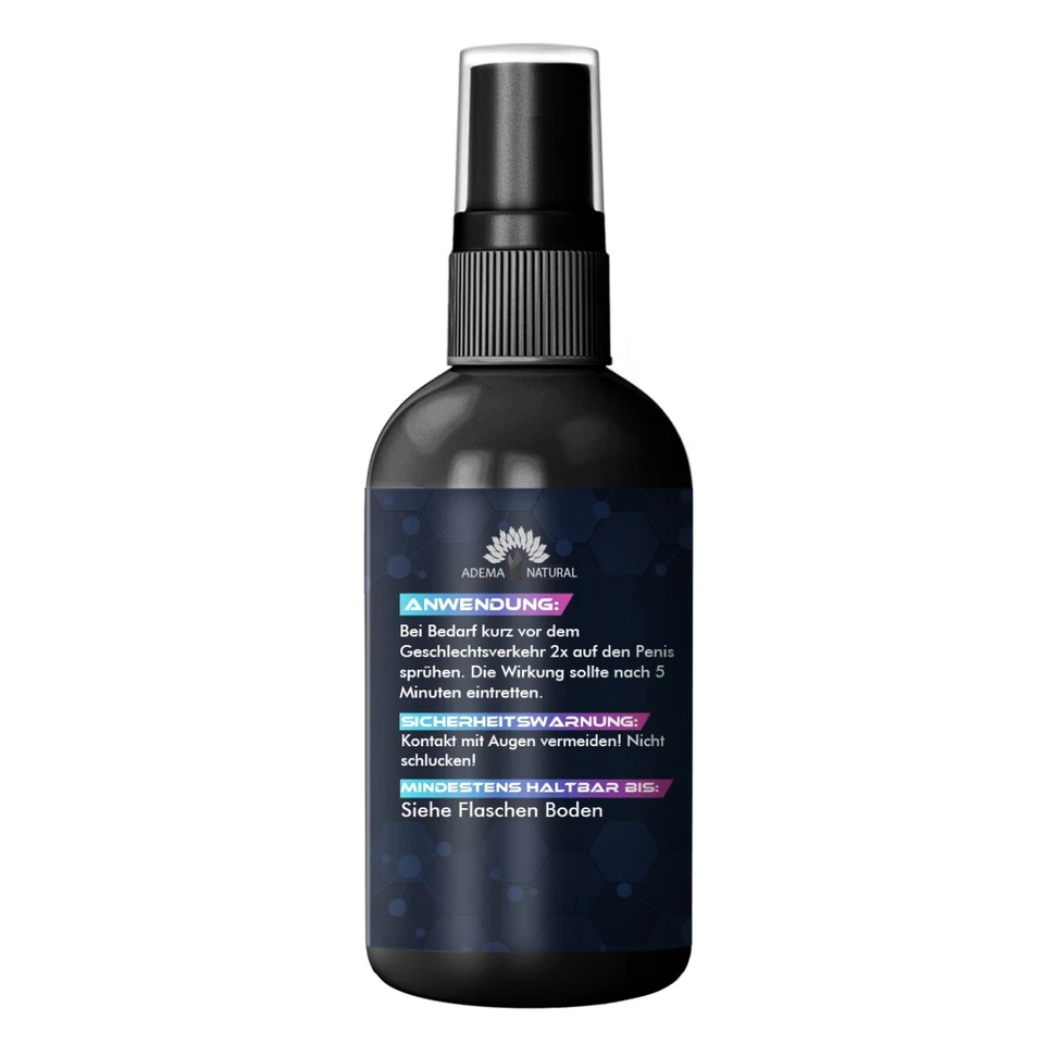 ADEMA NATURAL® Verzögerungsspray für aktiven Mann Extra lange durchhalten SEX - Bild 3 von 4