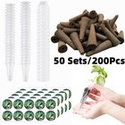 200 x Hydroponic Garden Seed Pods Grow Anything Kit with Accessories Sponge Dome