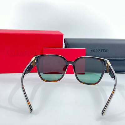 Valentino Sunglasses VA4111 5002/71 Tortoise Cat Eye with Green Lenses 140 3N Valentino Sunglasses VA4111 5002/71 Tortoise Cat Eye with  main image 4
