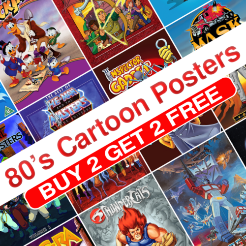 80s Cartoon Posters Retro Movie Classic Vintage Print Picture Gift Wall - Picture 1 of 34
