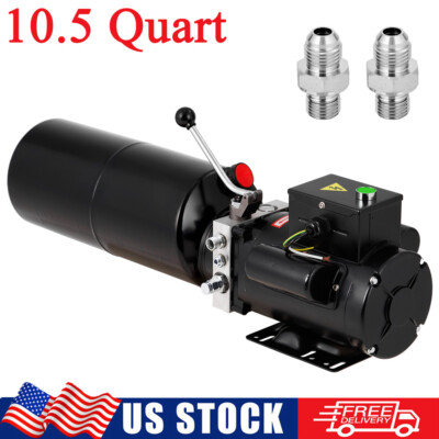 Hydraulic Power Unit 220V 10.5 Quart Car Lift Pump Electric 10L Tank Maintenance