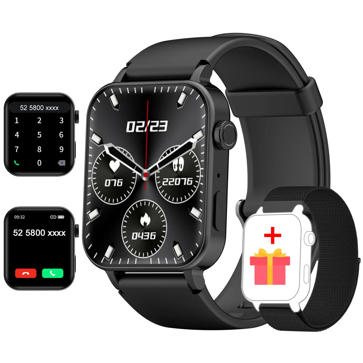 SmartWatch rispondere effettuare chiamate Tracker di fitness per Android iOS