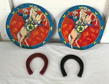 Roy Rogers Horseshoe Game w/ Two Horseshoes. Missing Posts