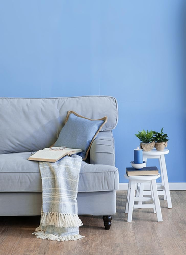 15.7" X 118" Light Blue Peel and Stick Wallpaper Blue Contact Paper Waterproof - Picture 3 of 12