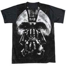 Dark Knight Rises Big Bane Head Adult Costume T Shirt (Black Back), S-3XL