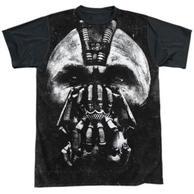 Dark Knight Rises Big Bane Head Adult Costume T Shirt (Black Back