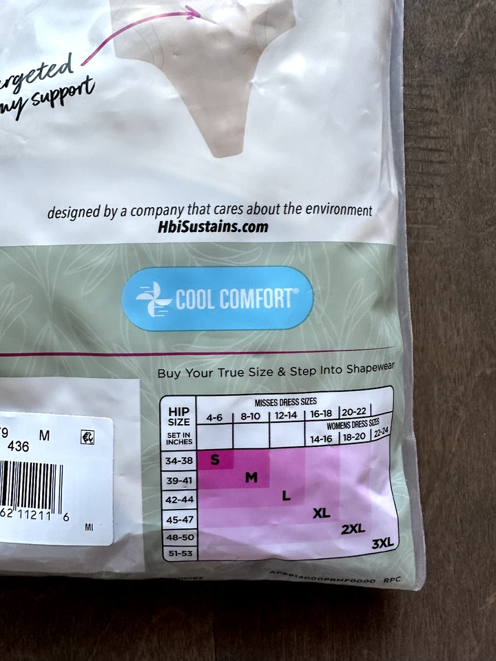 Tanga de cintura alta Maidenform Flexees suavizante ropa moldeadora fresca comodidad beige mediano Foto 4 de 4