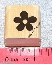Flower Blossom Rubber Stamp Single Small Tag Size by Stampin Up Mini Messages