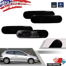  4X Black Front+Rear Side Marker Light Housings For 02-05 Honda Civic Si EP3 3DR