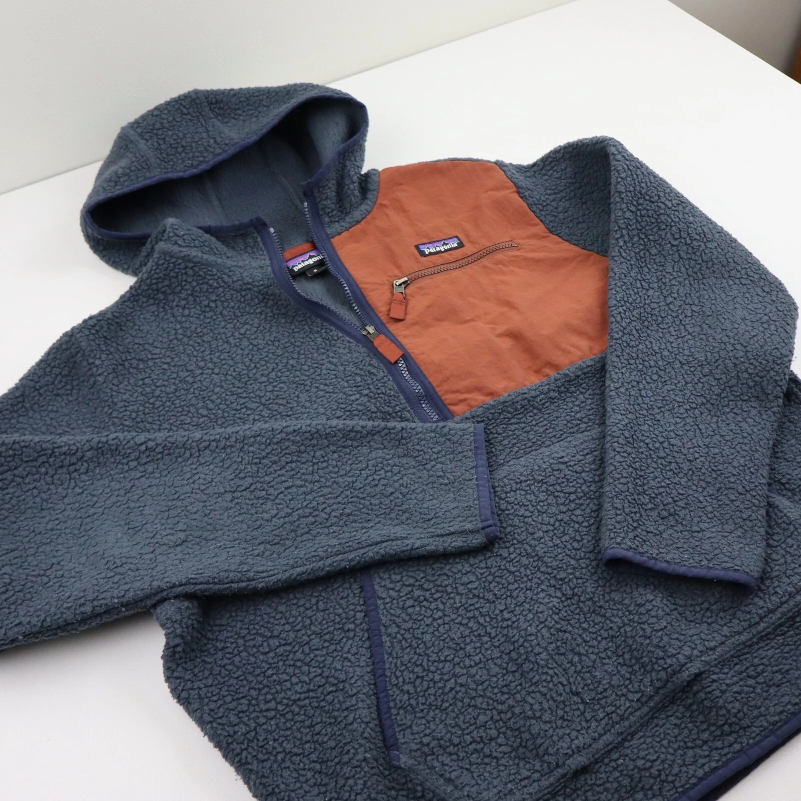 patagonia retro deep pile fleece pullover hoody coat jacket