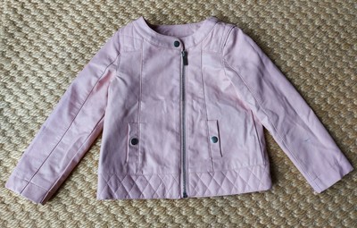baby girl faux leather jacket