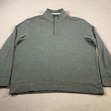 UNTUCKit Sweater Mens 2XL Gray Cotton Blend Long Sleeve Quarter Zip Preppy XXL